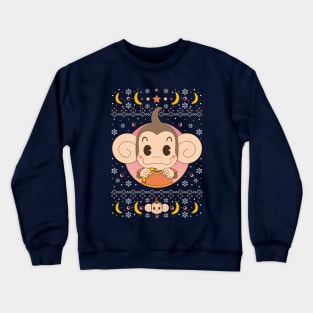 Monkey Banana Christmas Sweater Crewneck Sweatshirt